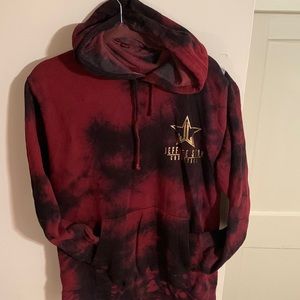 JEFFREE STAR the dye hoodie black and red
